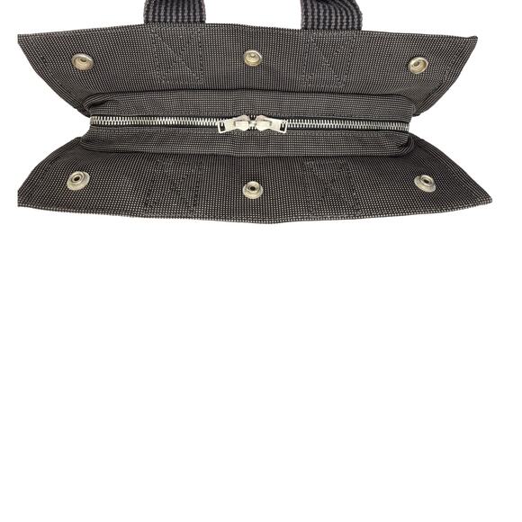 Hermès Herline PM Tote Grey Canvas H Webbing Handbag Made in France Authentic - Picture 8 of 14